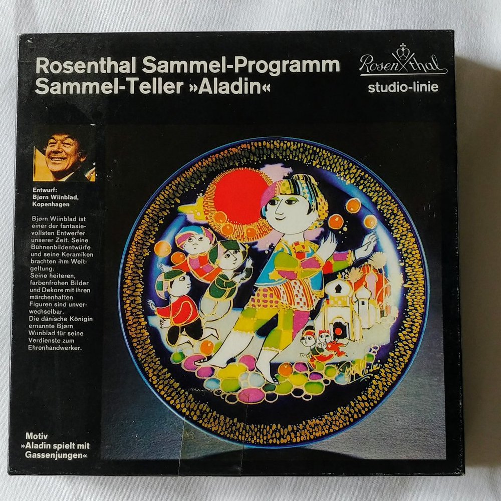 Bjorn Wiinblad "Aladin" Rosenthal Plate signed